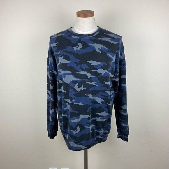 Athleta Studio to Street Printed Sweatshirt - Navy Camo - Picture 2 of 7